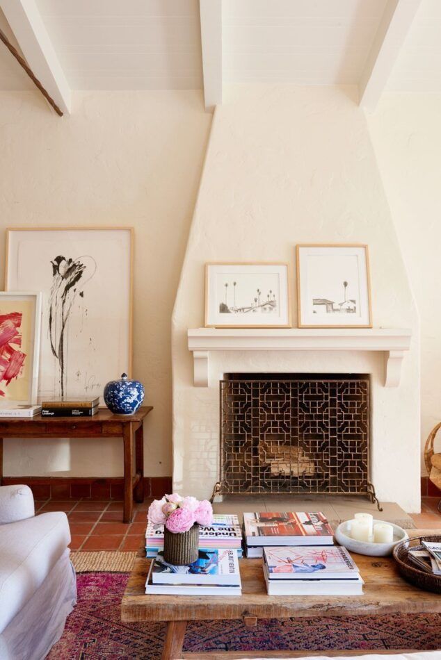 living room fireplace by Ellen Brill