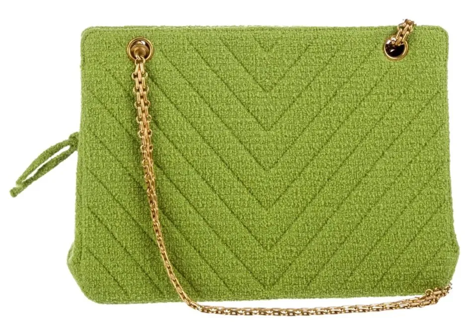 Chanel green tweed bag, 1990s