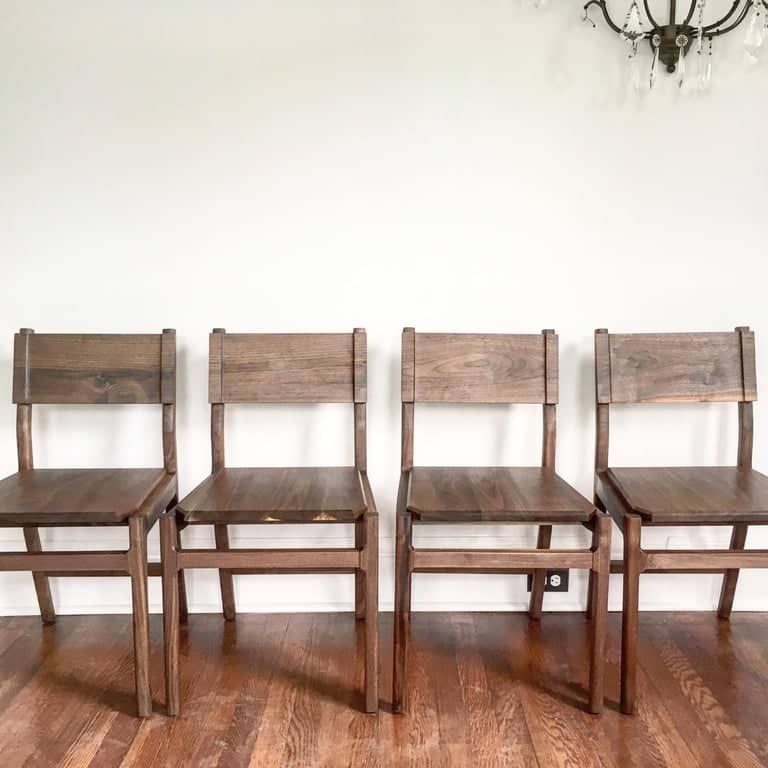 Black walnut Hewitt Wood dining chair