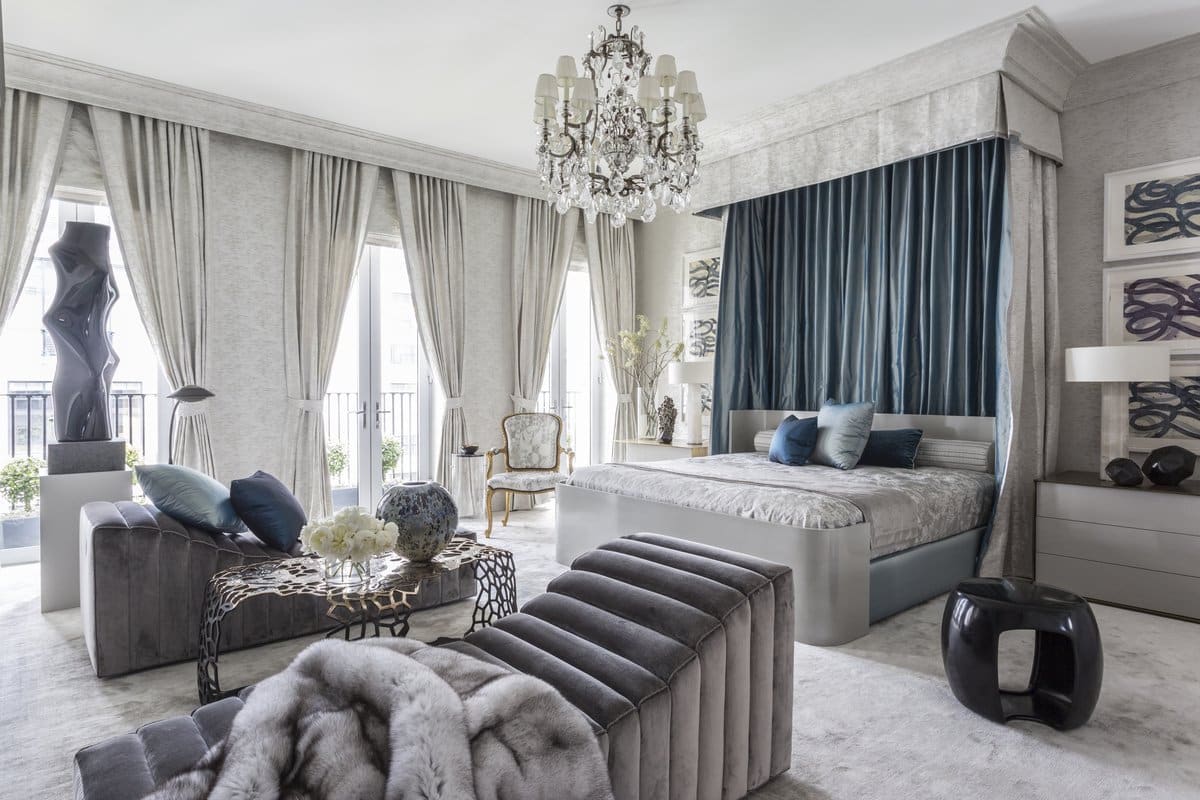 Drake/Anderson created this luxurious boudoir for the 2016 Kips Bay Show House.