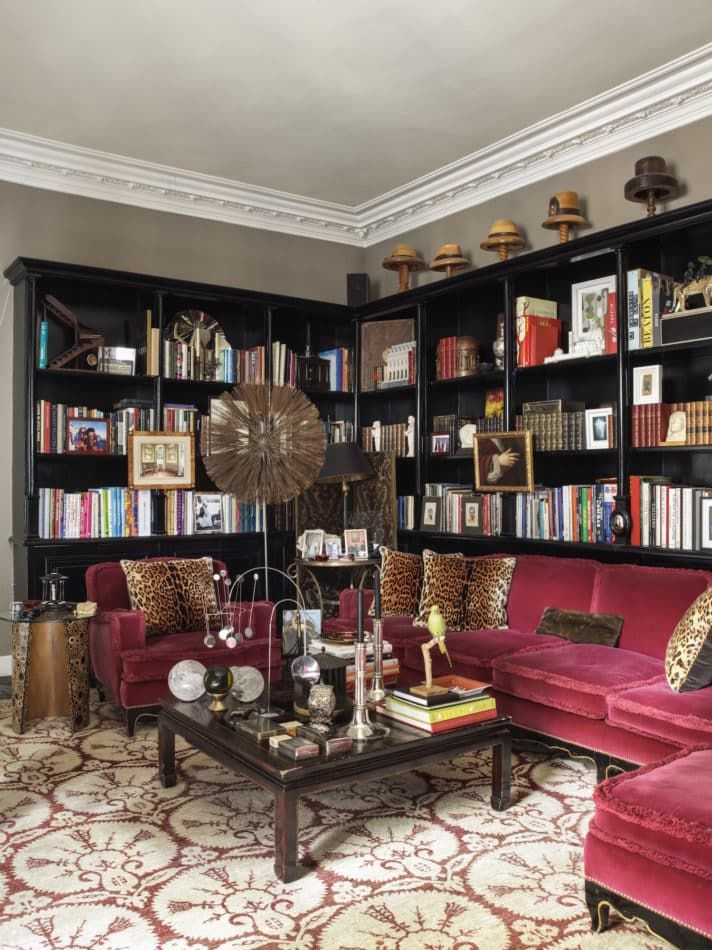 library in Jamie Creel's Paris home