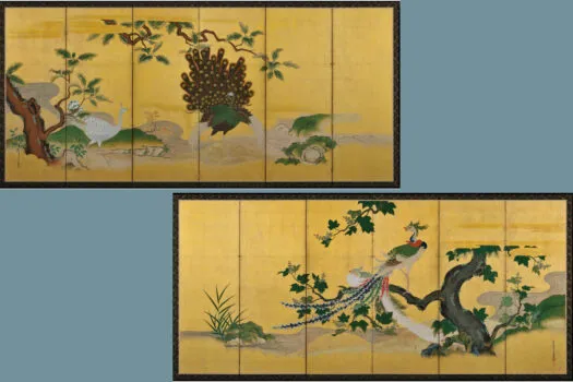 Gold Japanese screens
