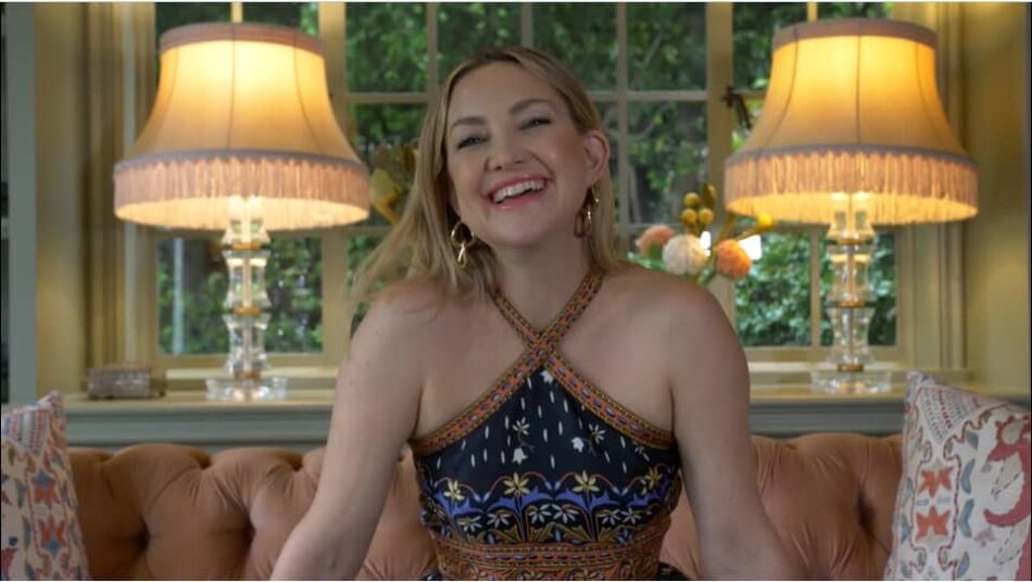 Screen grab of Kate Hudson from her video with 1stDibs