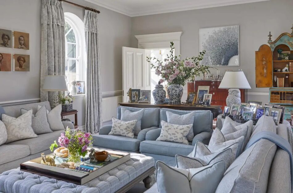 English countryside living room designed by Katharine Pooley