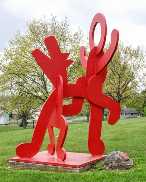 Keith Haring's 1989 Figure Balancing on a Dog in Kutztown, Pennsylvania