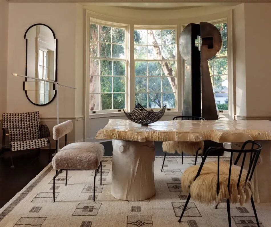 The dining room in interior designer Kelly Wearstler's own Beverly Hills home