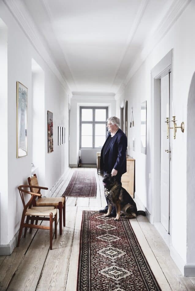 Knud Erik Hansen at home in the Hellerup Manor House, on the Danish island of Funen