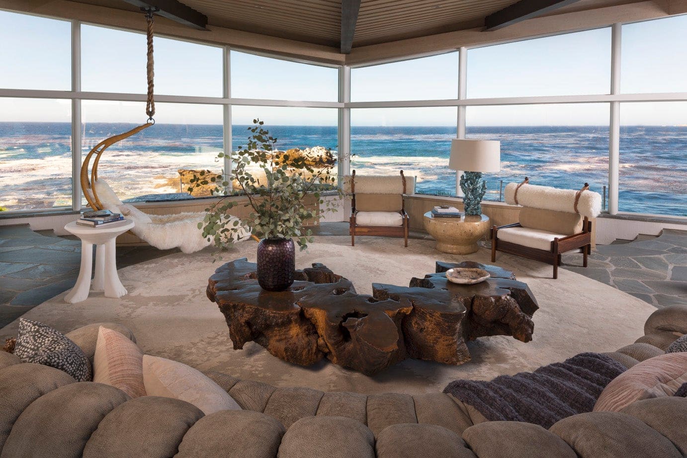 Living room in Carmel, CA by Jamie Bush