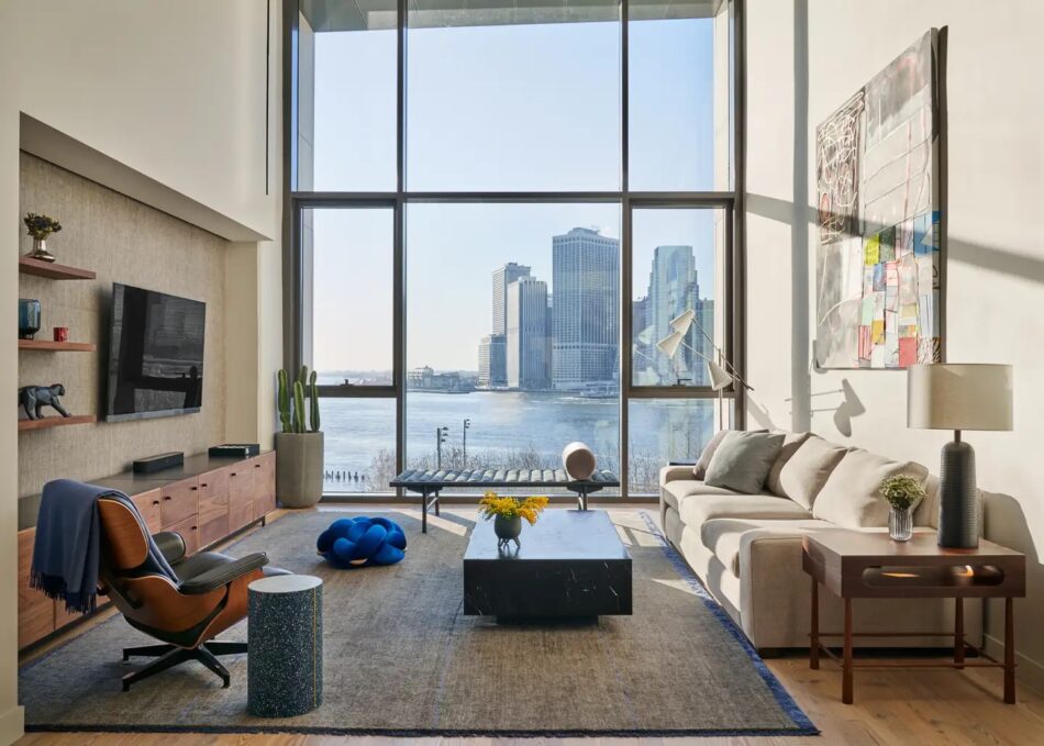 Brooklyn Heights living room designed by Lewis Birks