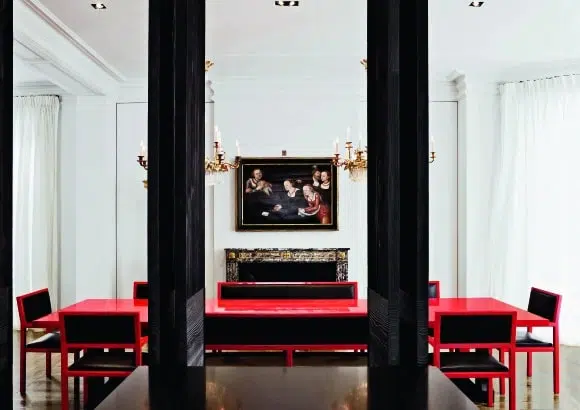 For a London project, Christian Liaigre was asked to design a 19th-century townhouse around the owner’s collection of Renaissance paintings