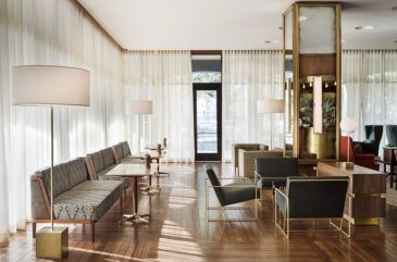 Workstead's recessed lighting for the Dewberry hotel in Charleston was influenced by Villa Necchi.