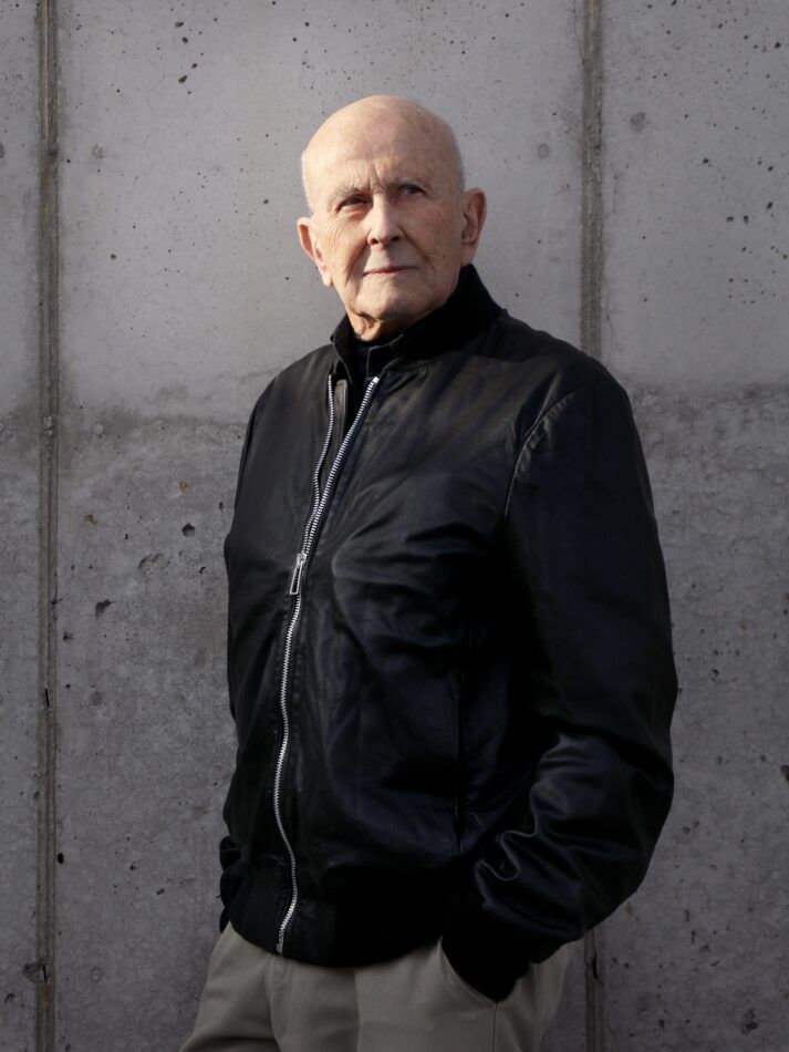 Lucio Pozzi outside Magazzino Italian Art