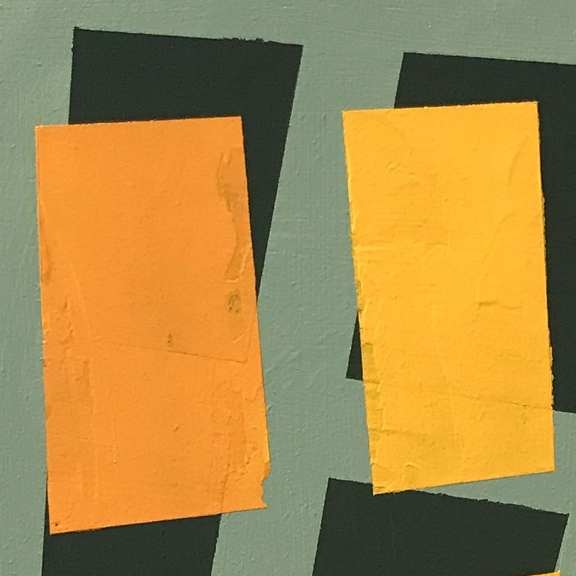 Detail of The Hoe, 2020, by Lucio Pozzi
