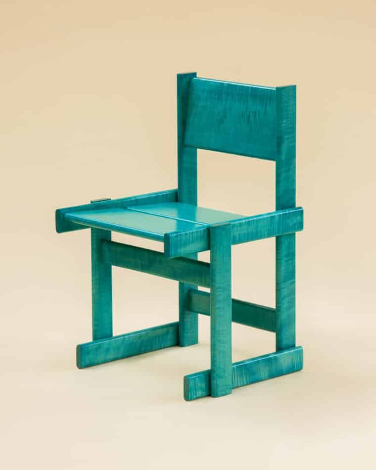 Marco Campardo Bullnose Chair in Teal