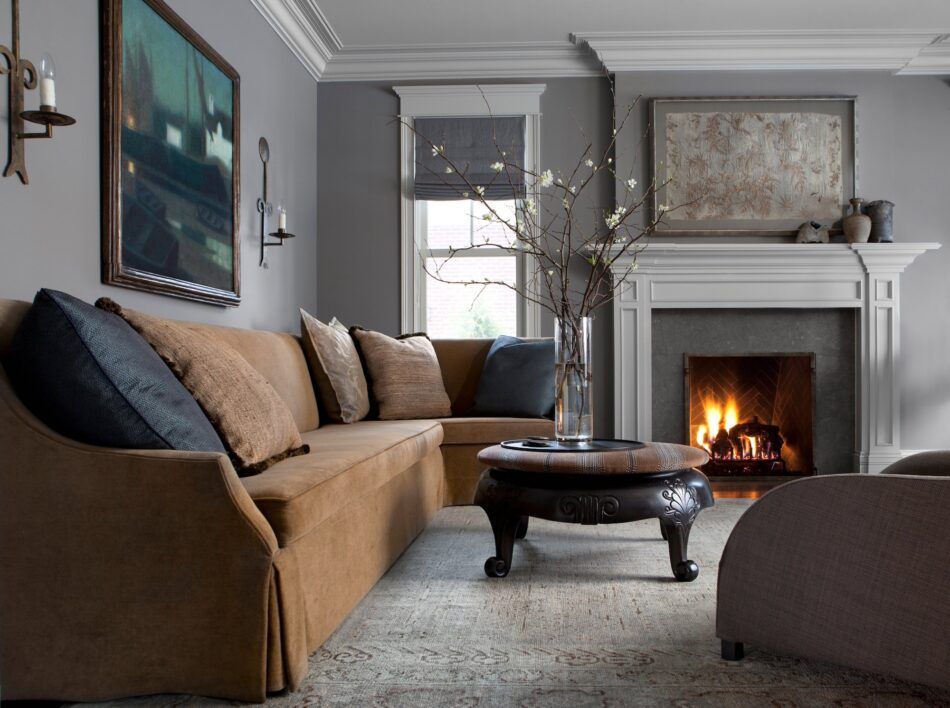 living room fireplace by Michael del Piero