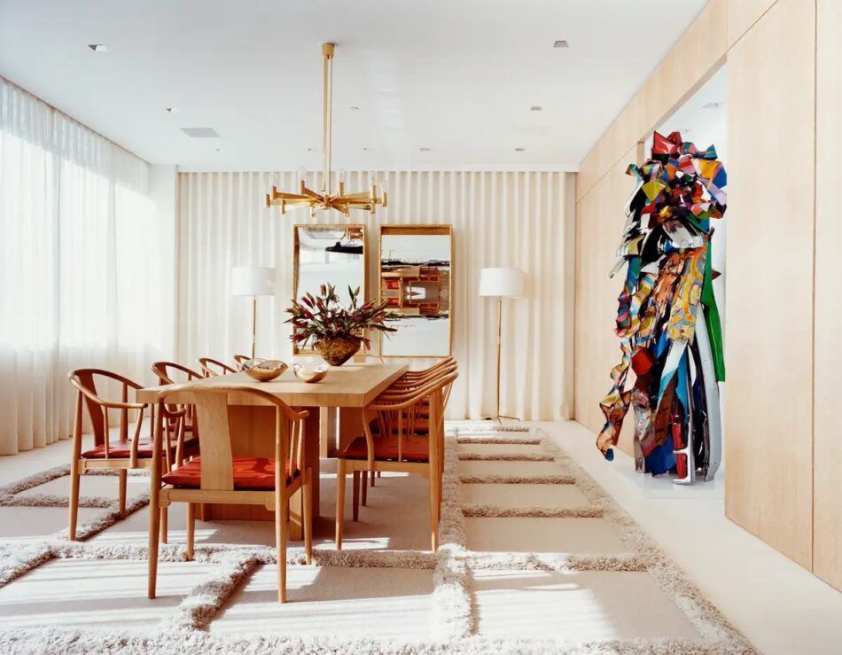 The dining room of a New York loft designed by David Mann of MR Architecture + Decor