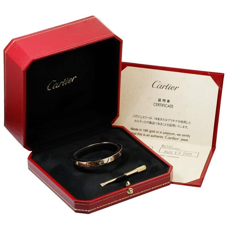 Cartier Love bracelet in box