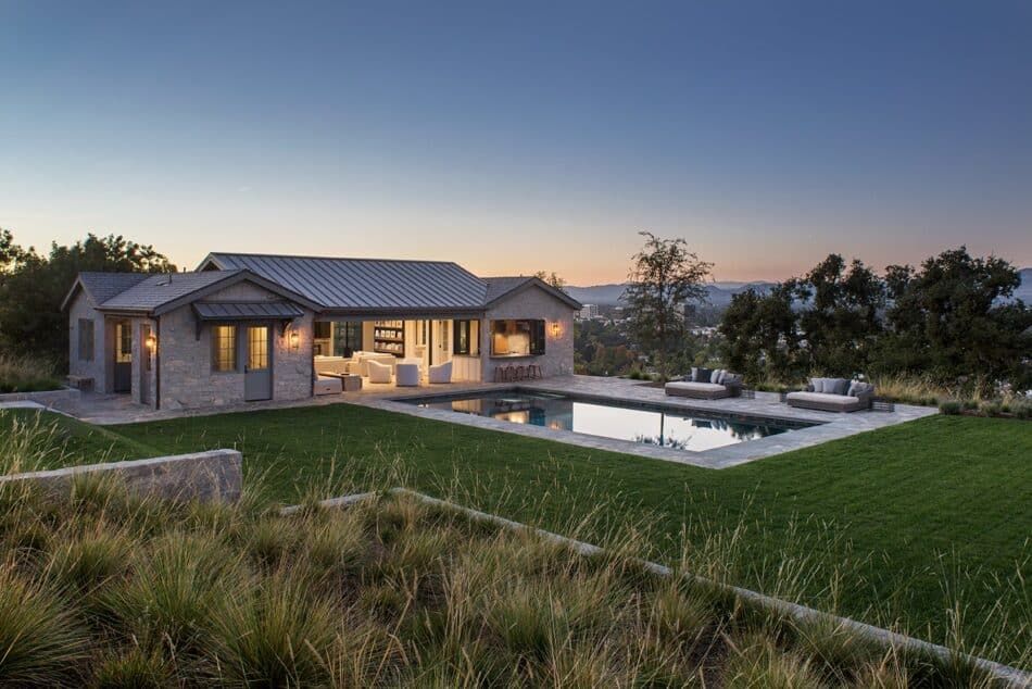 Mark Langos-designed pool house in LA