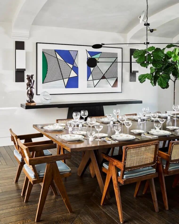 Kourtney Kardashian's dining room, designed by Martyn Lawrence Bullard