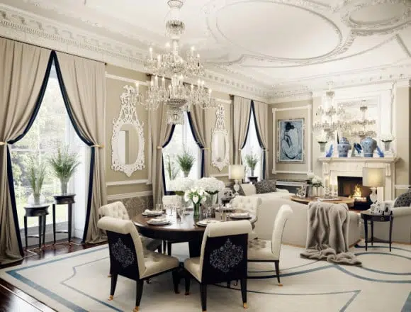 The drawing room of a landmarked townhouse in the heart of London’s Mayfair district, designed by Nicola Fontanella