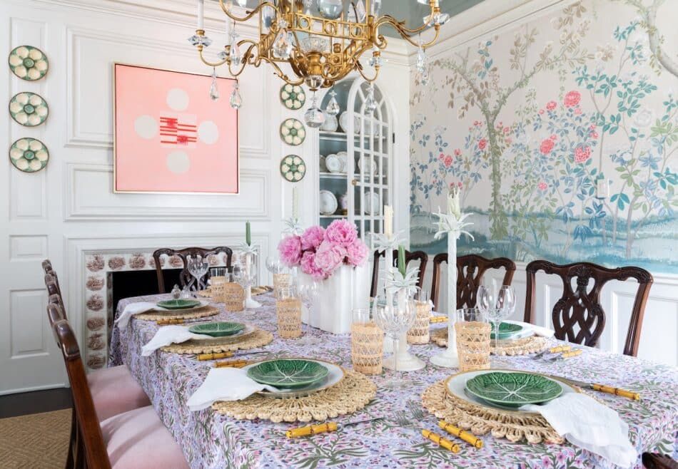 Kristen Nix dining room with color