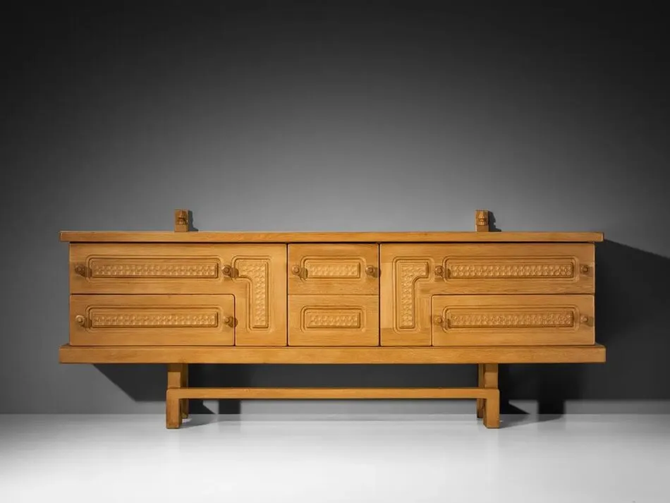 Sculptural sideboard designed by Guillerme et Chambron