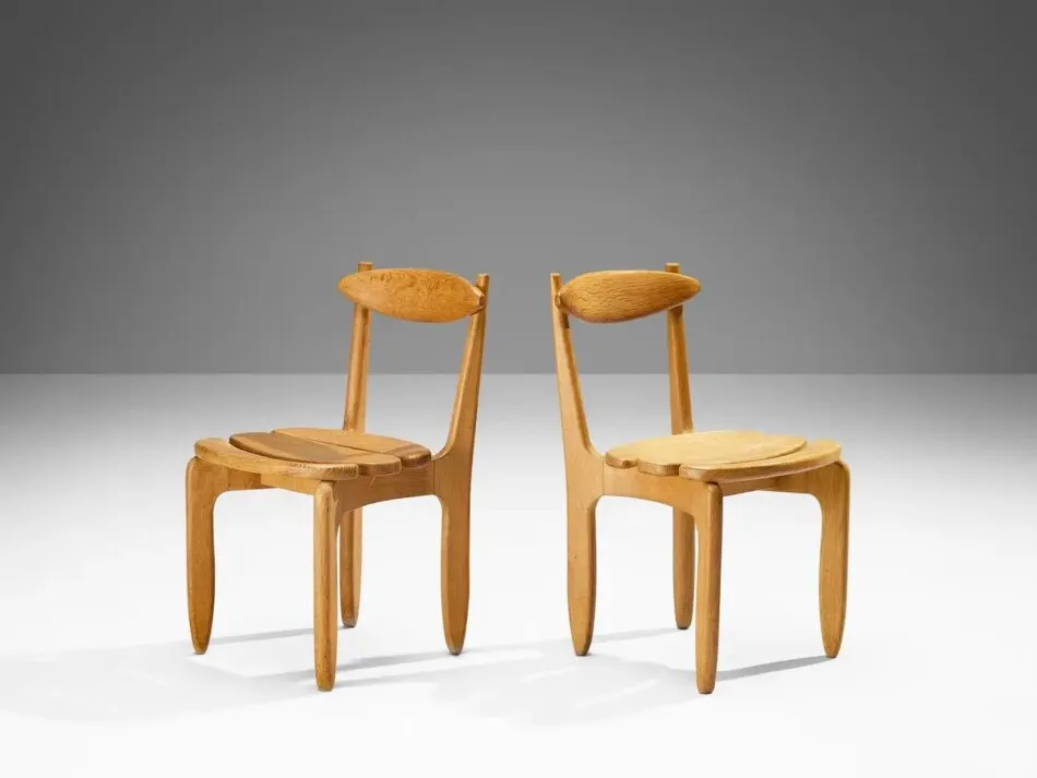 A pair of Guillerme et Chambron Thierry dining chairs