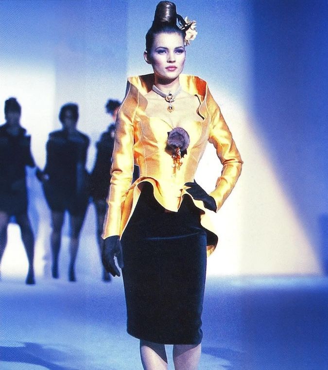 kate moss wearing mugler jacket