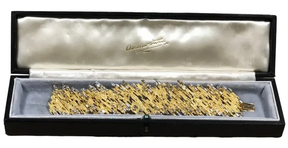 A 1960s Andrew Grima yellow-gold bracelet in its original presentation box
