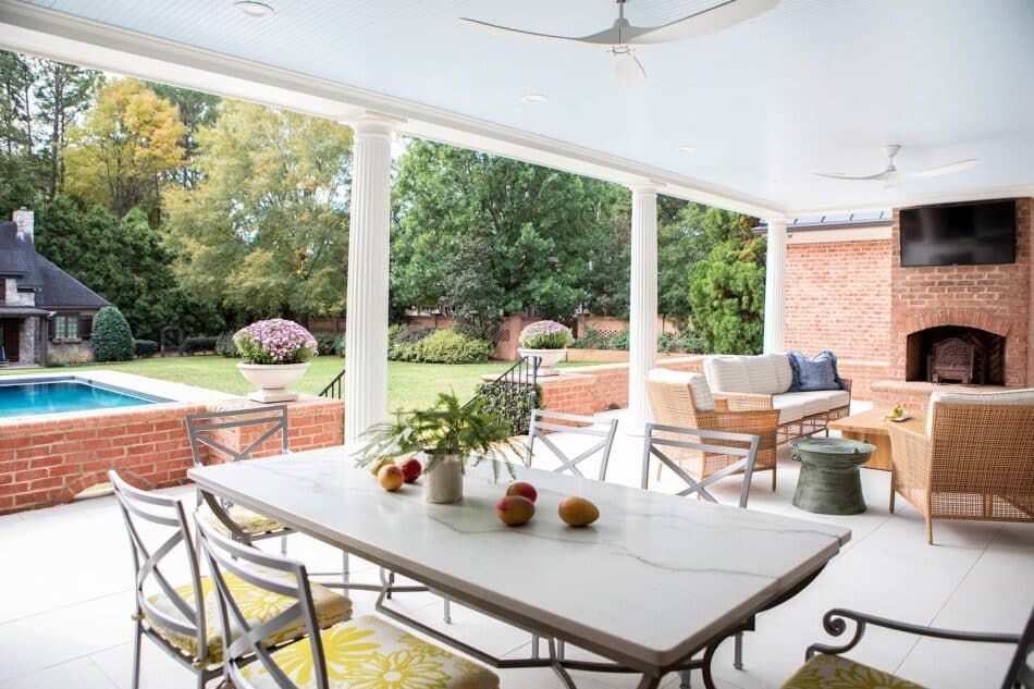 Outdoor dining room by Linda Burkhardt in Charlotte, NC