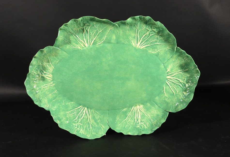 Dodie Thayer "Lettuce Ware" leaf platter, 1960s-70s