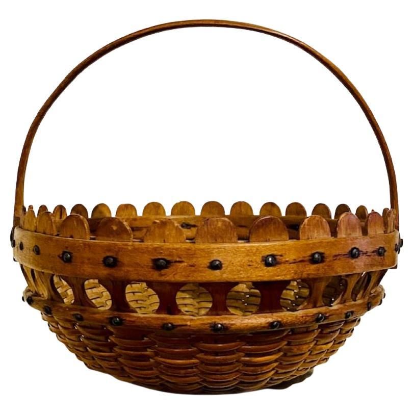 Nantucket "Double Lollipop" basket, circa 1900