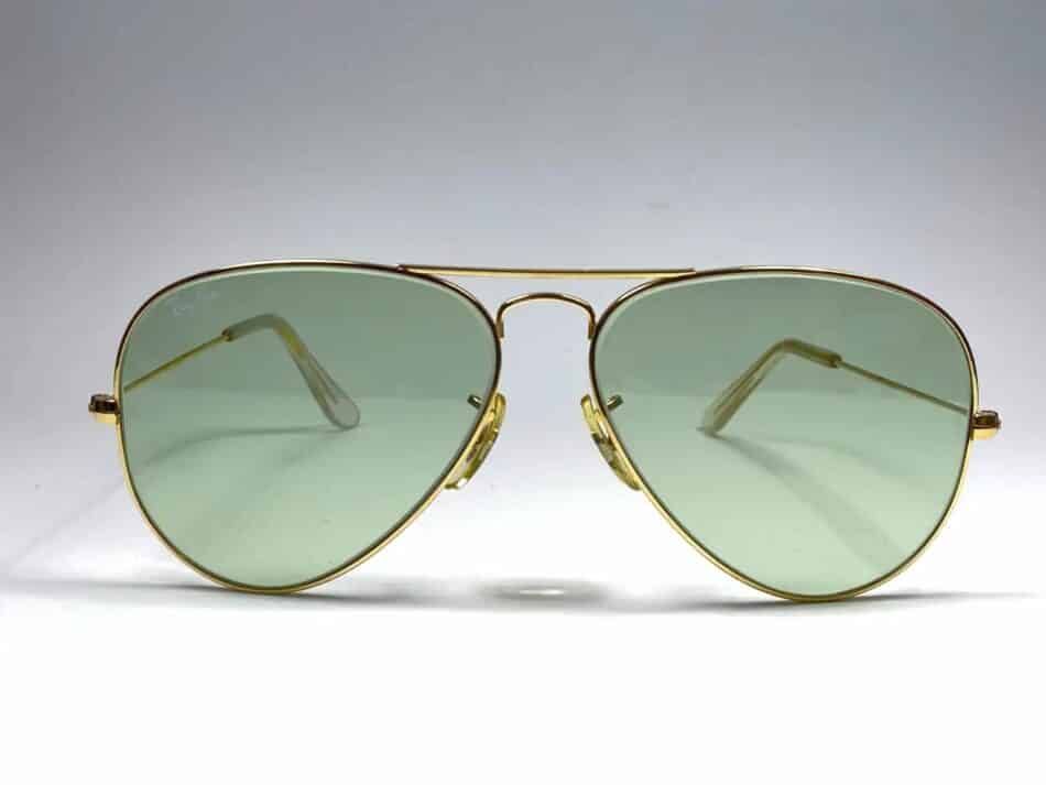 1980s Ray-Ban Aviators, offered by Nightwings, with changeable green lenses.