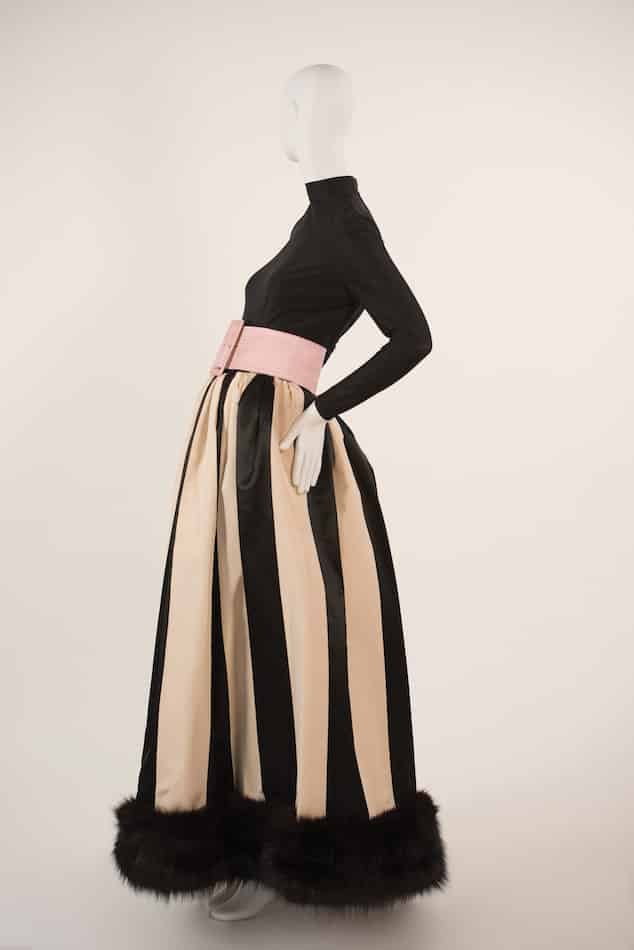Norman Norell striped gown