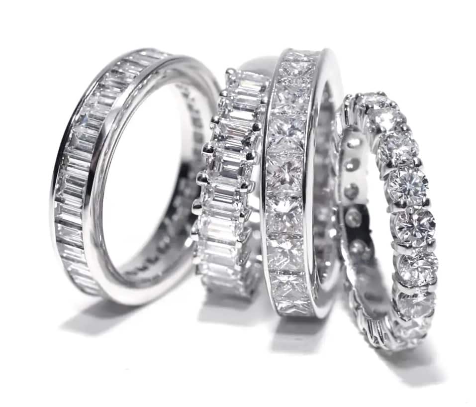 Stacked or Solo, Diamond Eternity Bands Are Forever in Style