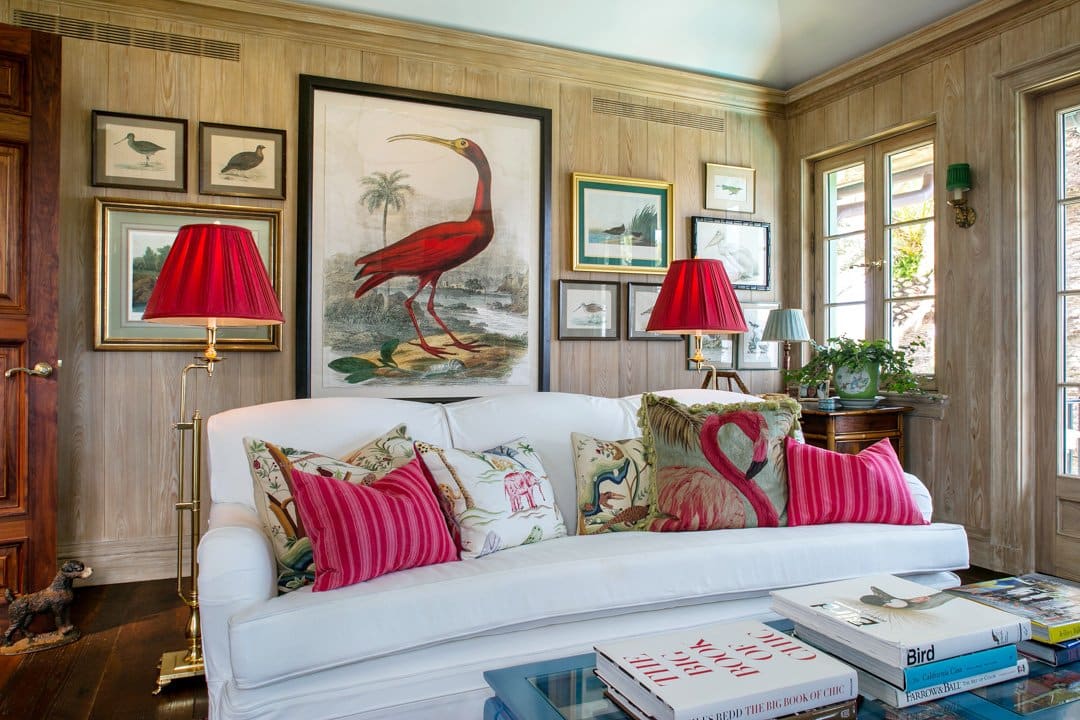 The sitting room in Betsy Shiverick's Palm Beach, Florida, home