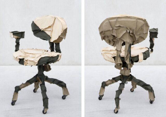 Pepe Heykoop Upcycled Leather to Make This Creepily Cool Skin Chair