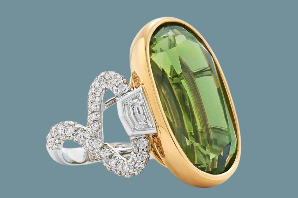 Fred Leighton peridot cocktail ring