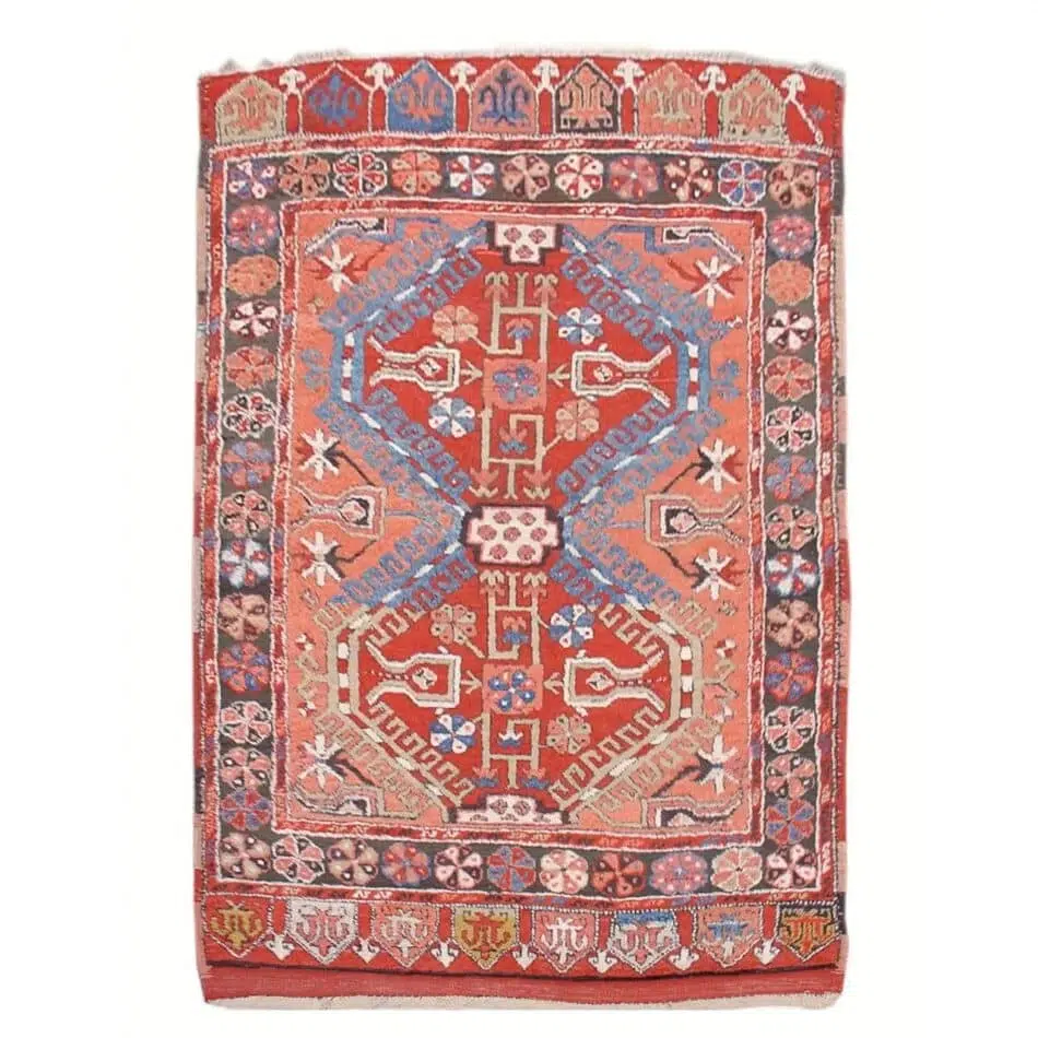Anatolian Konya rug with apricot hues
