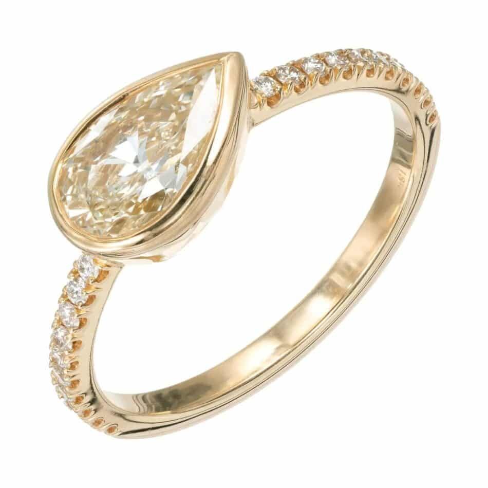 Peter Suchy Jewelers yellow-diamond engagement ring, 2019