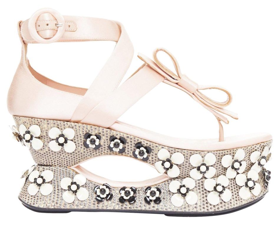 2013 Prada embellished platforms