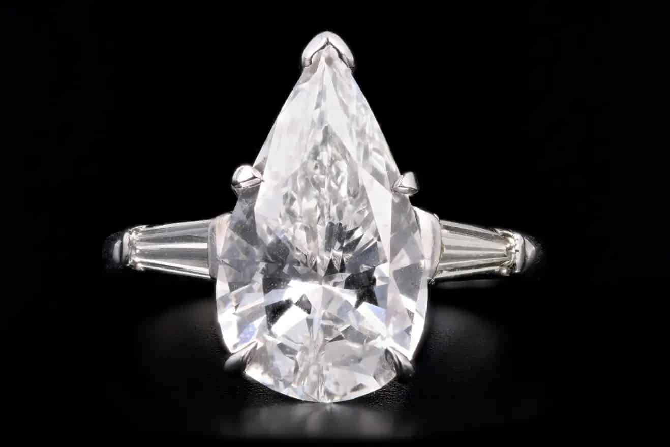 Diamond engagement ring, 2020, offered by Queen May