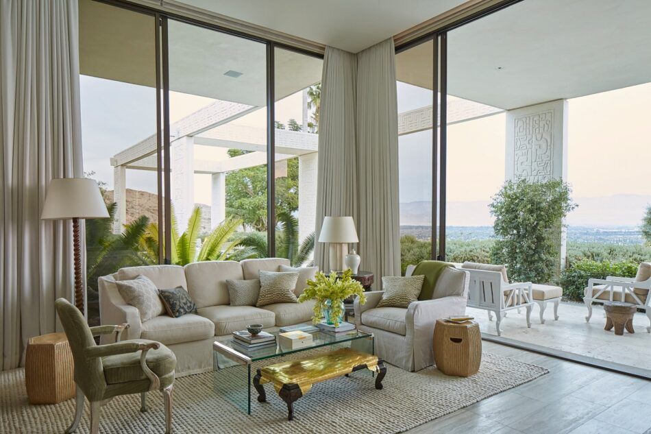 Malibu living room by Michael S Smith