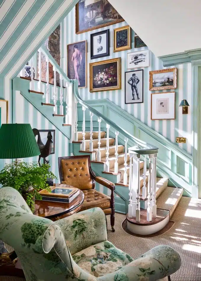 Stairway in an Upstate New York home designed by Redd Kaihoi