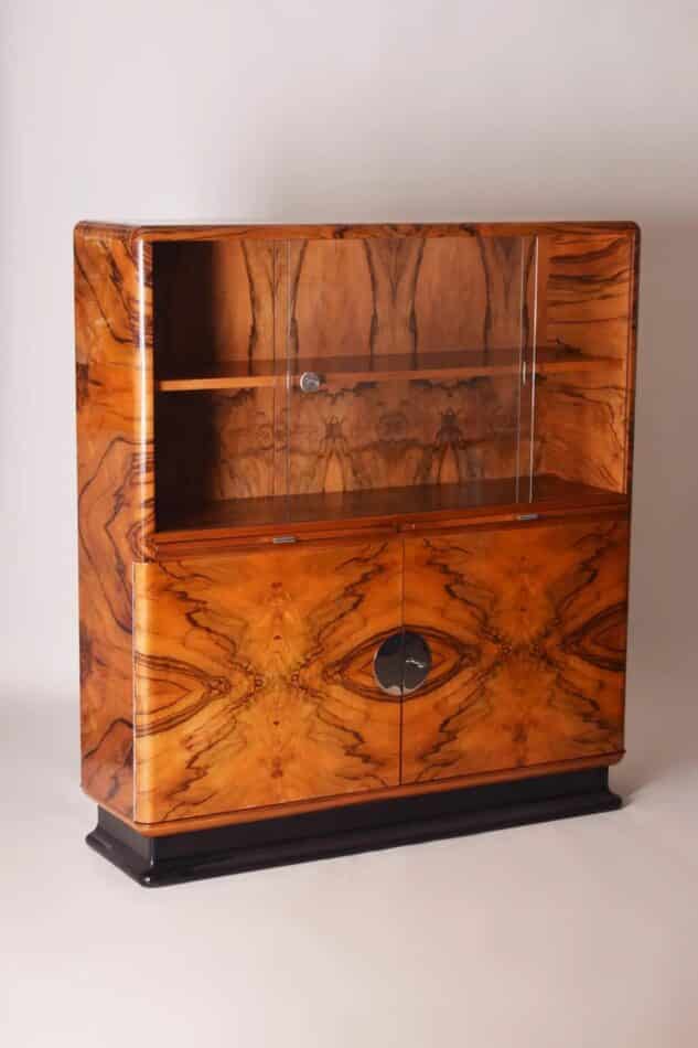 Jindrich Halabala Art Deco walnut cabinet