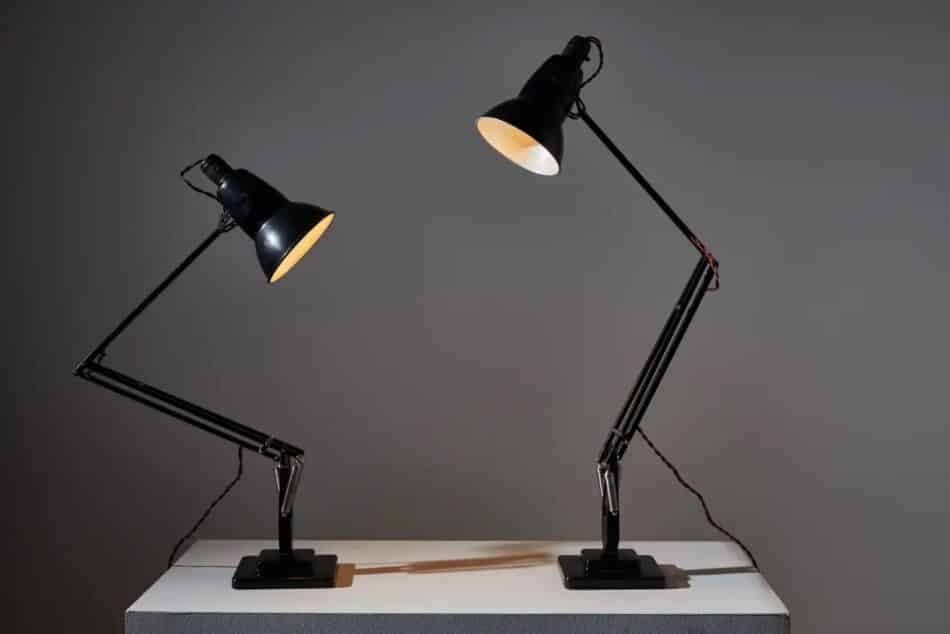 A pair of black 1930s Anglepoise Original 1227 table lamps