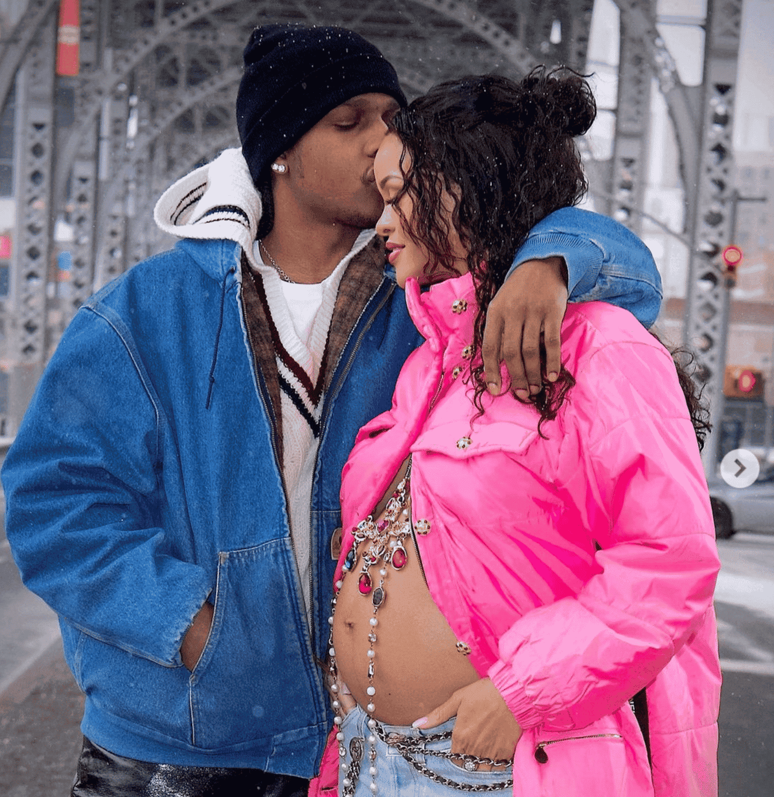Rihanna Reveals Her Pregnancy in This ’90s Pink Chanel Puffer Coat