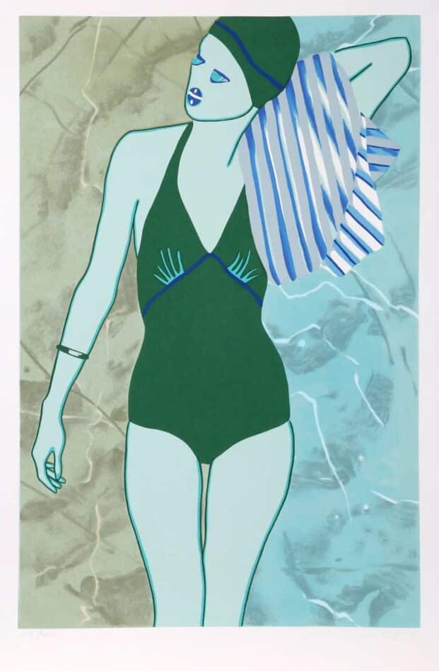 Bathing in Green, 1978, by Kiki Kogelnik