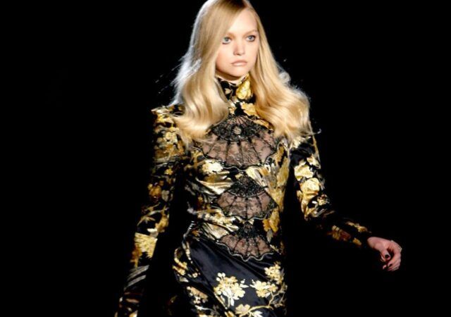 This Lacy Roberto Cavalli Gown Is Spooky Chic