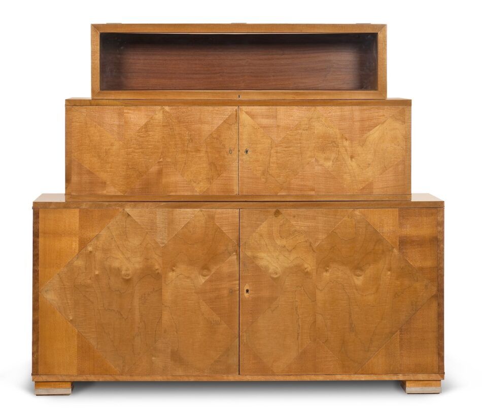 A ca. 1923 sycamore sideboard designed by Sonia Delaunay